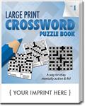 SCS1900 Large Print Crossword Puzzle Book With Custom Imprint